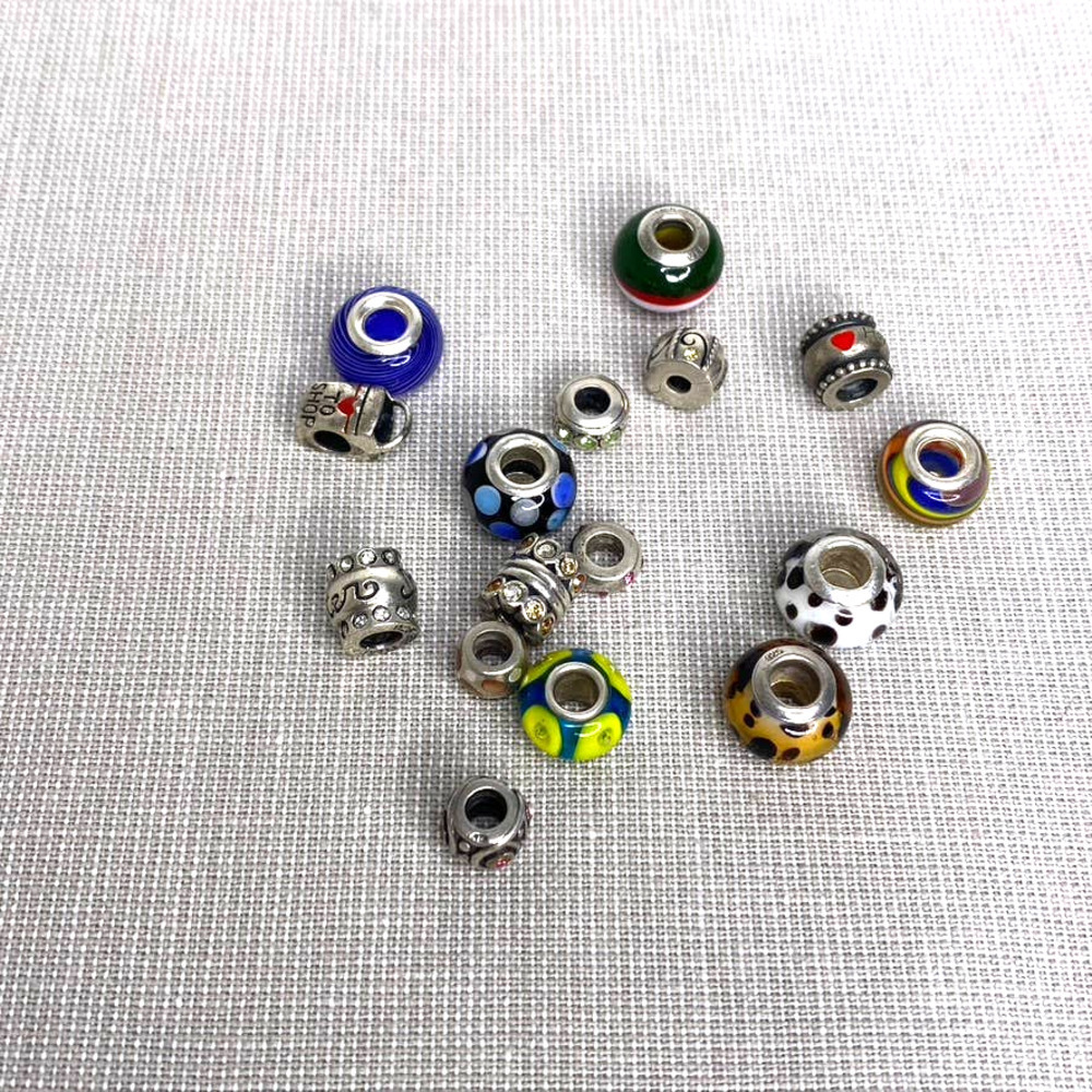 Mixed Charms, Murano glass, .925 silver - 16
